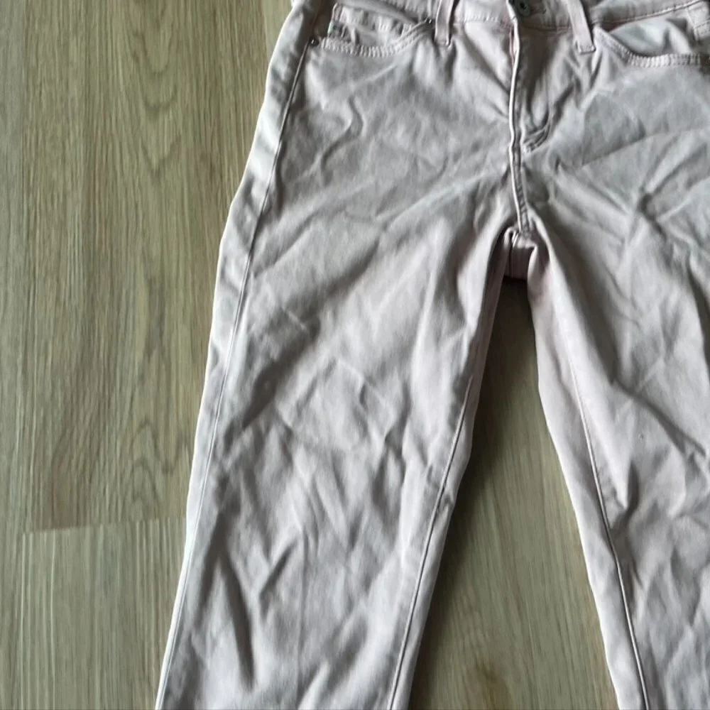 Ag Adriano goldschmied prima crop Powder pink midrise cigarette crop Size 25R - Picture 3 of 9